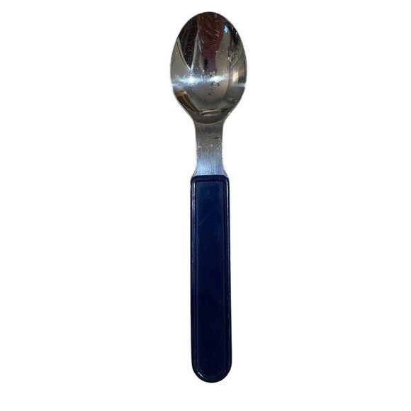 Mikasa Blue Plastic Handle Stainless Center Spoon Japan Replacement Stainless - Picture 2 of 7